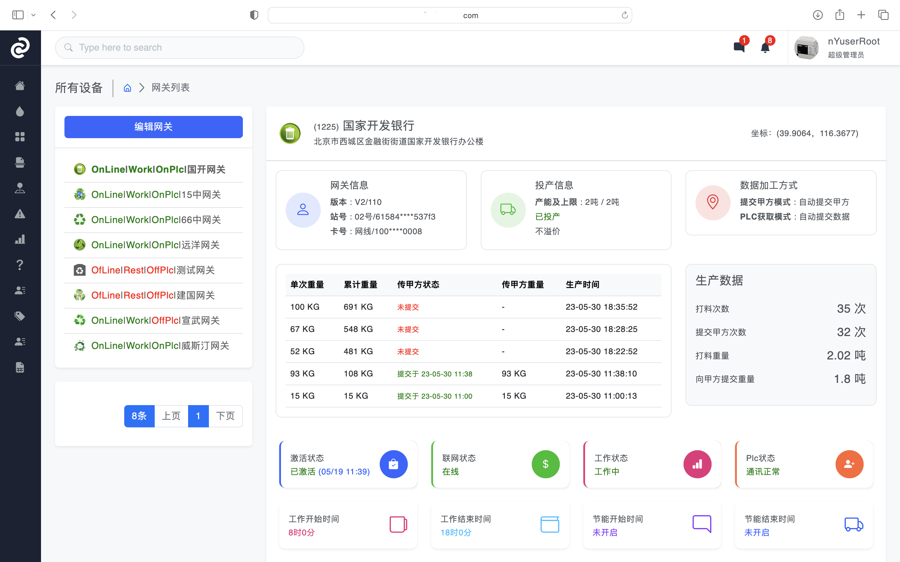 廚余垃圾處理設備工業(yè)監控PLC連接APP小程序智能軟硬件開(kāi)發(fā)之功能結構篇